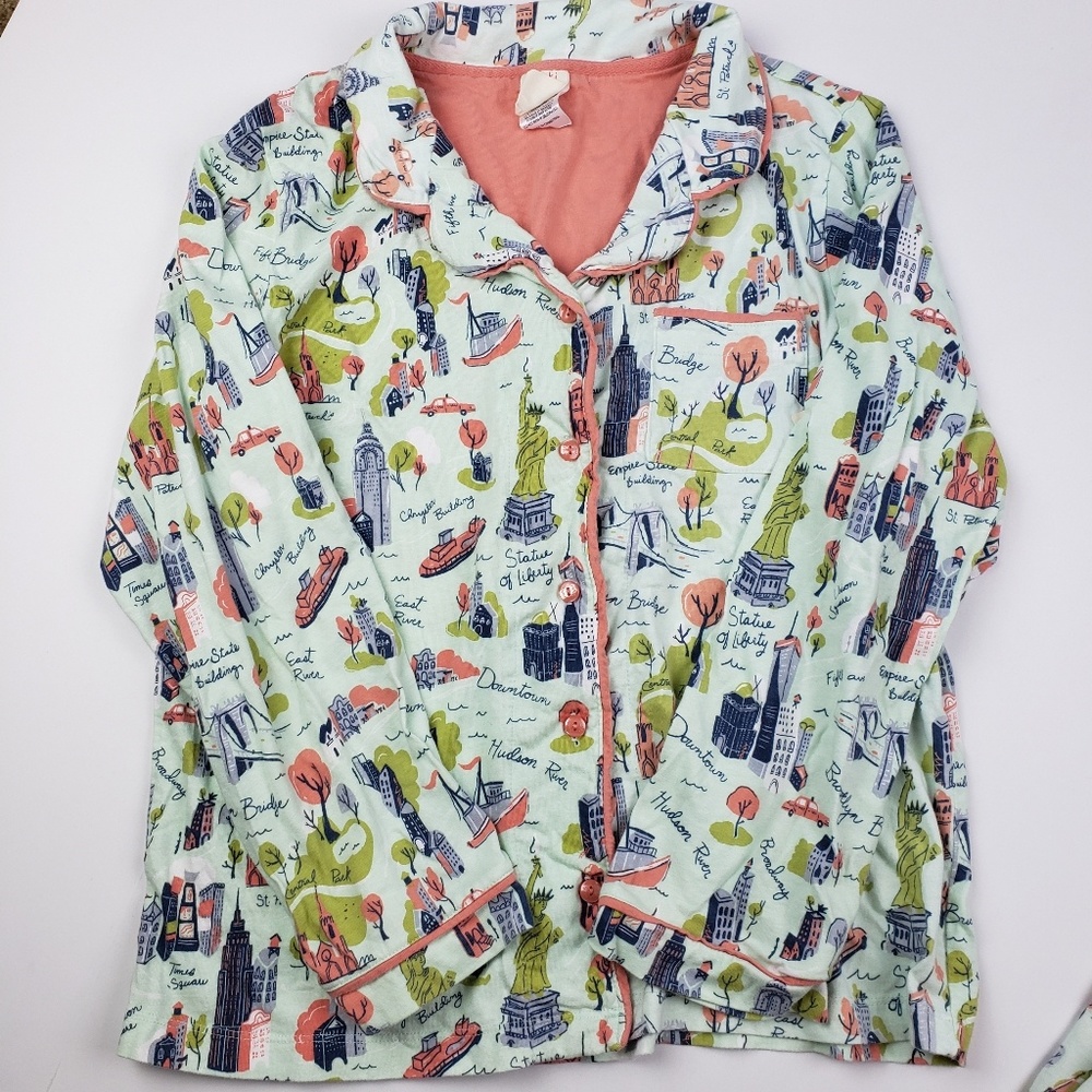 Munki Munki I Pajama Set New York Print - Picture 2 of 5